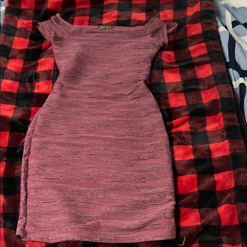 Brat Star Pink Ruched Bodycon Mini Dress